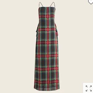 NWT JCrew ruffle-back silk dress in Stewart Tartan size 0